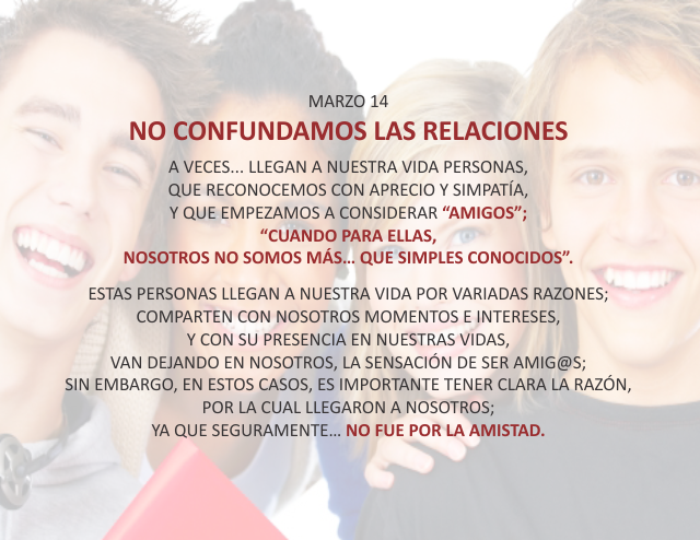 No confundamos las relaciones